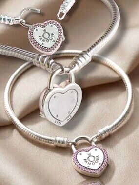 Pandora Moments Sterling Silver Lock Your Promise Bracelet With Padlock Clasp